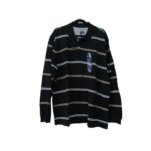 Club Room Blue Knit Polo Shirt Mens size XL Cotton Rugby Outdoor Sport Golf